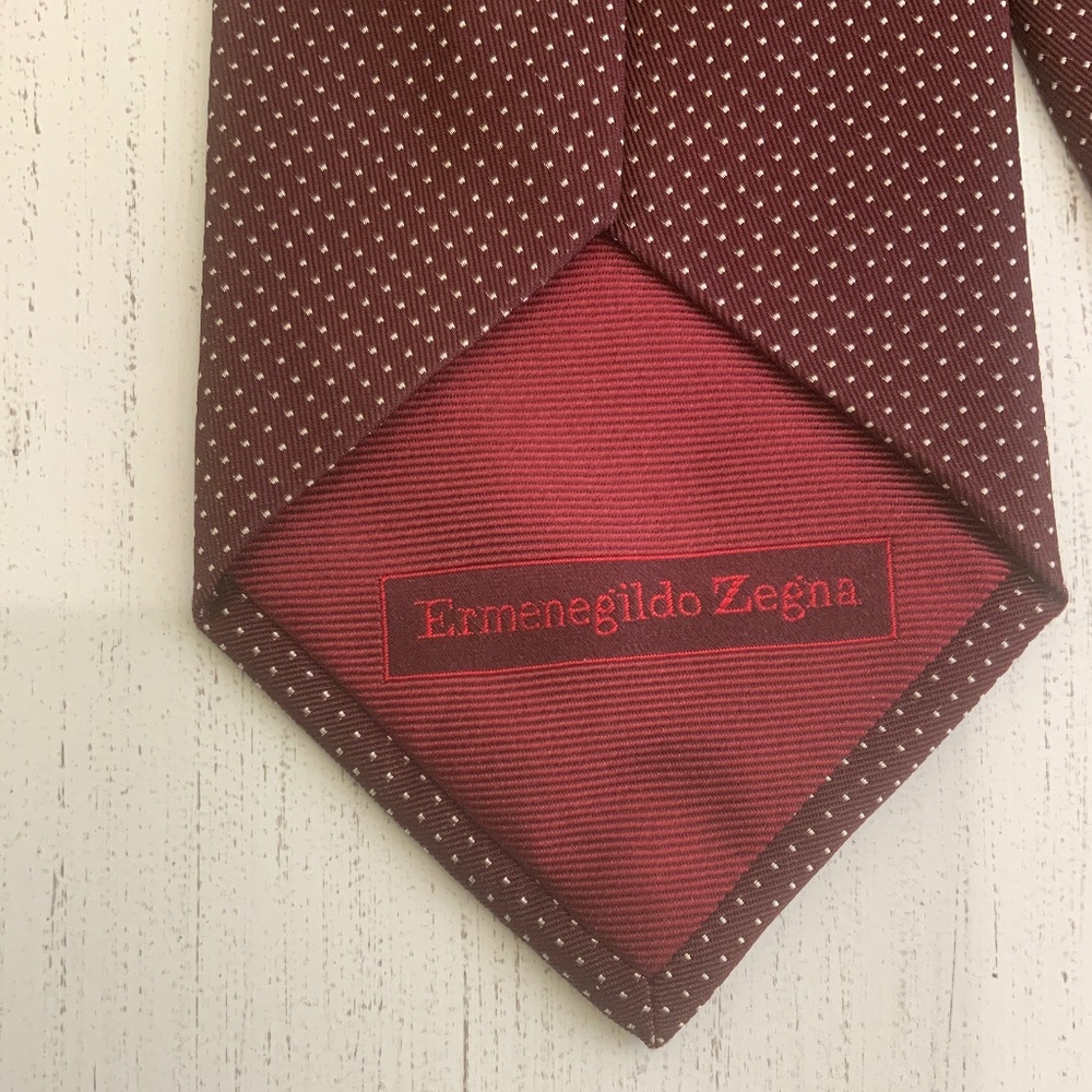 RARE! ZEGNA Silk Jacquard Tie with All-Over Pattern